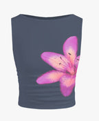 Women's Sleeveless Floral Crop Top