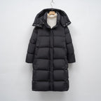 Women's Long Down Jacket with Adjustable Hood and Luxury Lining