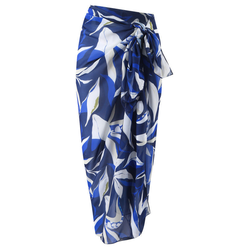Women's Swimsuit with Wrap Design and Ruffle Details