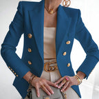 Elegant Tailored Blazer with Gold Buttons