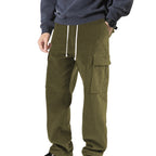 Women's Cargo Pants with Elastic Waistband and Practical Side Pockets