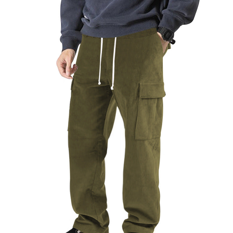 Women's Cargo Pants with Elastic Waistband and Practical Side Pockets