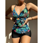 Women's Floral High-Leg Swimsuit Set