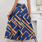 Women's Geometric Print Maxi Skirt