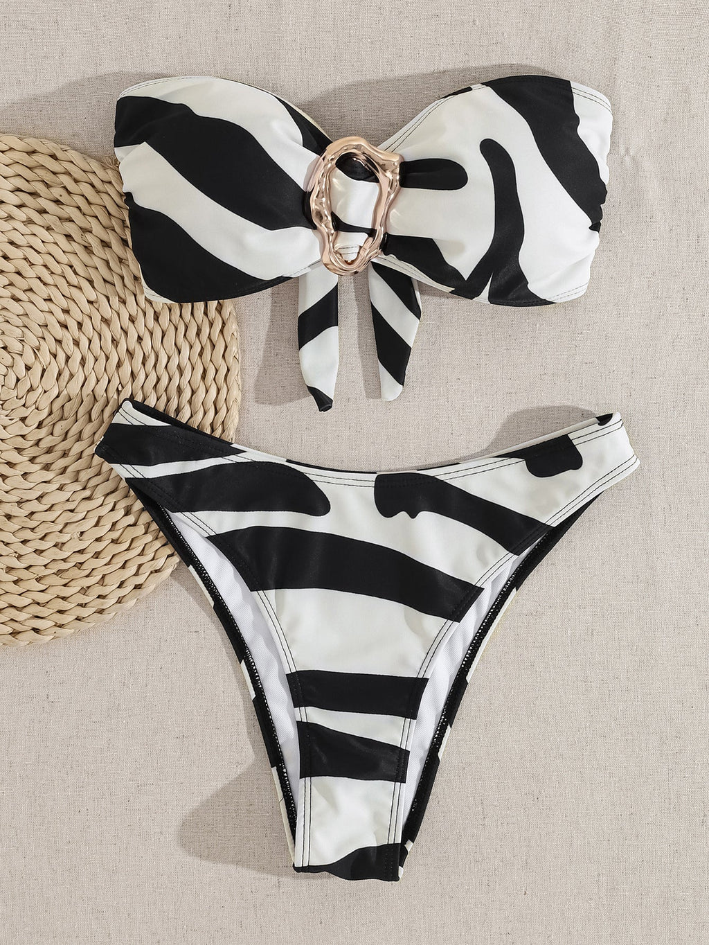 Women's Bandeau Bikini with Elegant Closure
