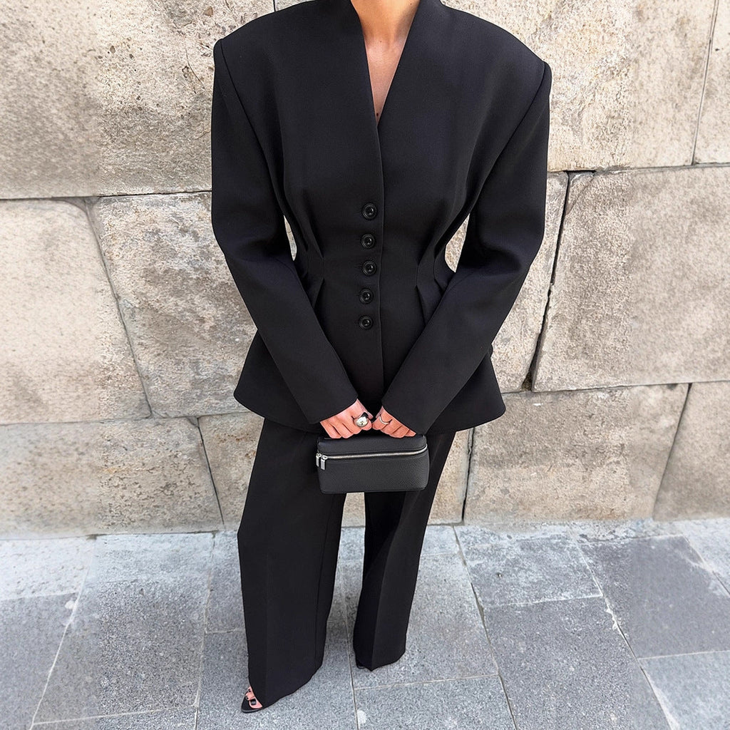 Women's Elegant Blazer Pant Suit