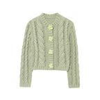 Women's Cropped Cardigan with Floral Detail
