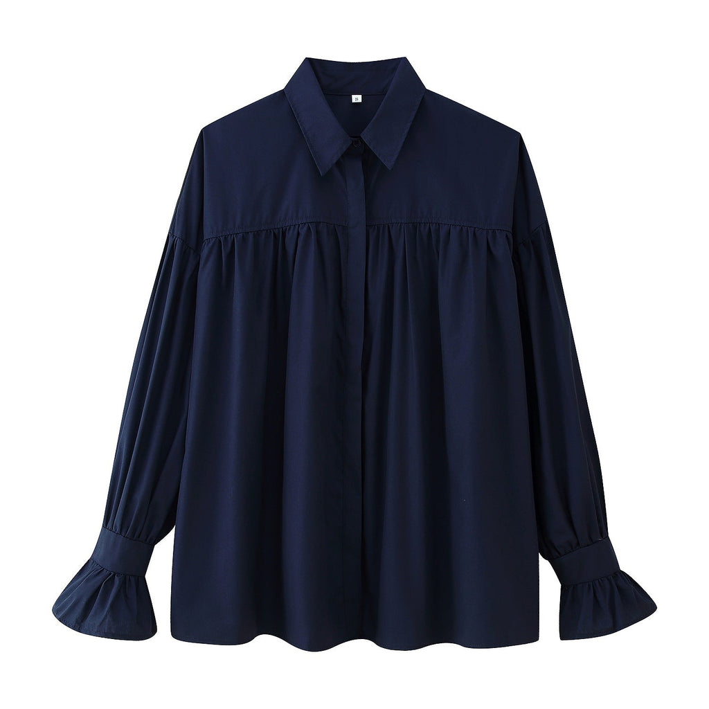 Elegant Women's Blouse with Ruffle Details