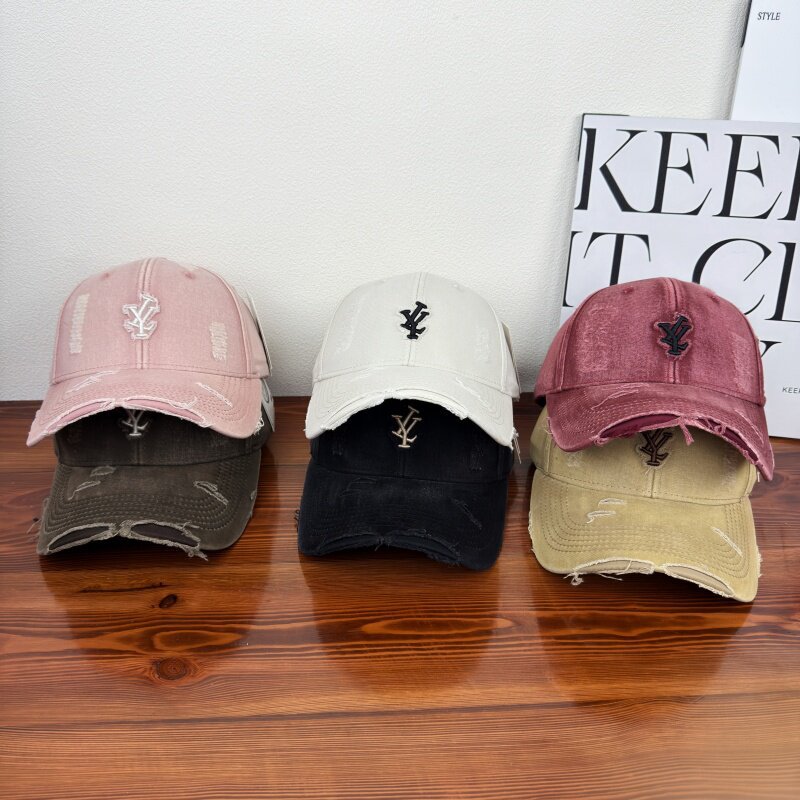 Men's Distressed Denim Adjustable Baseball Cap