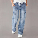 Women's Cargo Jeans with Casual Cut and Practical Pockets