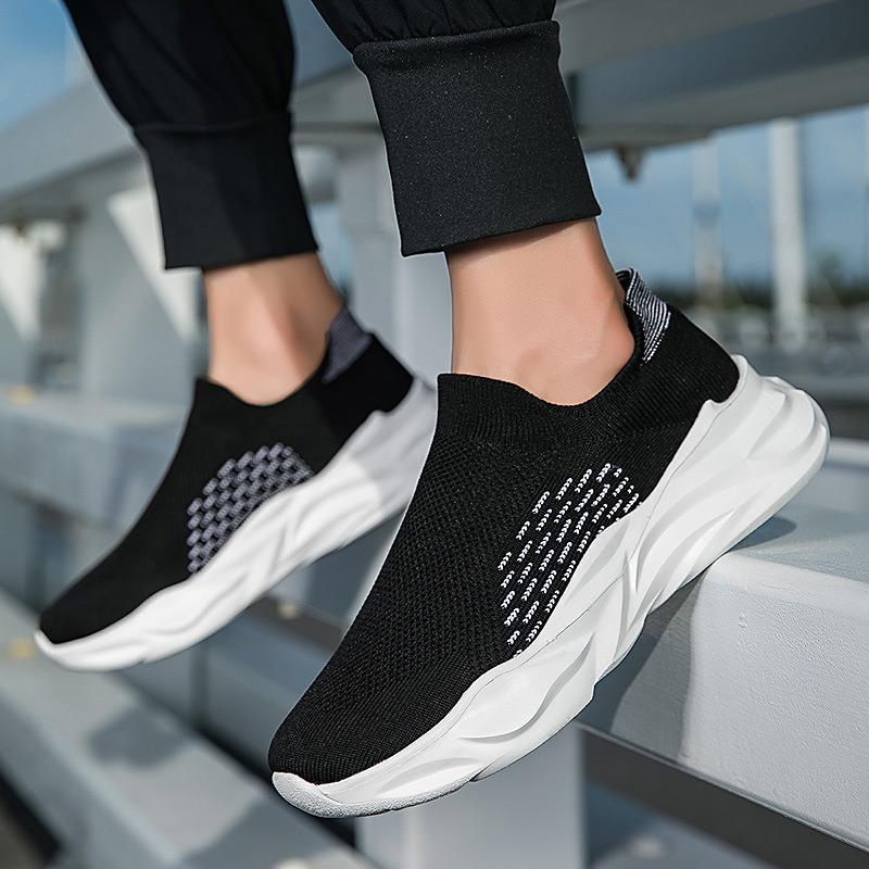 Women's Breathable Sneakers with Elastic Knit Upper