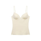 Women's Top with Elastic Straps and Elegant V-Neck