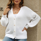 Women's Casual Oversized Cardigan with Button Details