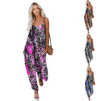 Casual Jumpsuit with Adjustable Straps and Floral Print