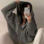 Women's Hooded Zip-Up Cardigan