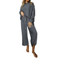 Women's Casual Wide-Cut Sweater Set with Tie Belts