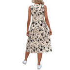 Women's Sleeveless Floral Maxi Dress with Pockets