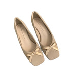 Women's Ballet Flats with Decorative Bow Accent and Comfortable Insole