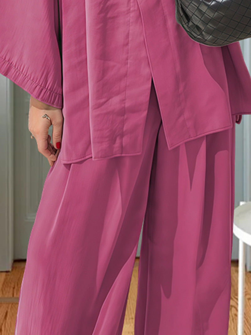 Elegant Kimono Jacket with Wide Sleeves and Loose Fit