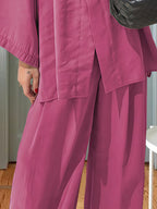 Elegant Kimono Jacket with Wide Sleeves and Loose Fit