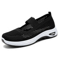 Women's Breathable Comfort Sneakers with Hook-and-Loop Closure