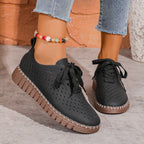 Women's Breathable Sneakers with Perforated Upper
