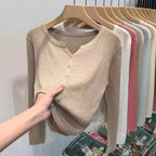 Women's Fitted Cardigan with Button Closure and Ribbed Texture