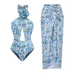 Women's Swimsuit with Charming Cut-Out Design and Overlapping Neckline