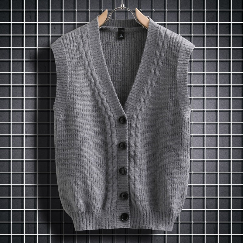 Women's Sleeveless Cable Knit Cardigan