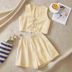 Women's Lounge-Wear Set with Ruching and Back Lacing