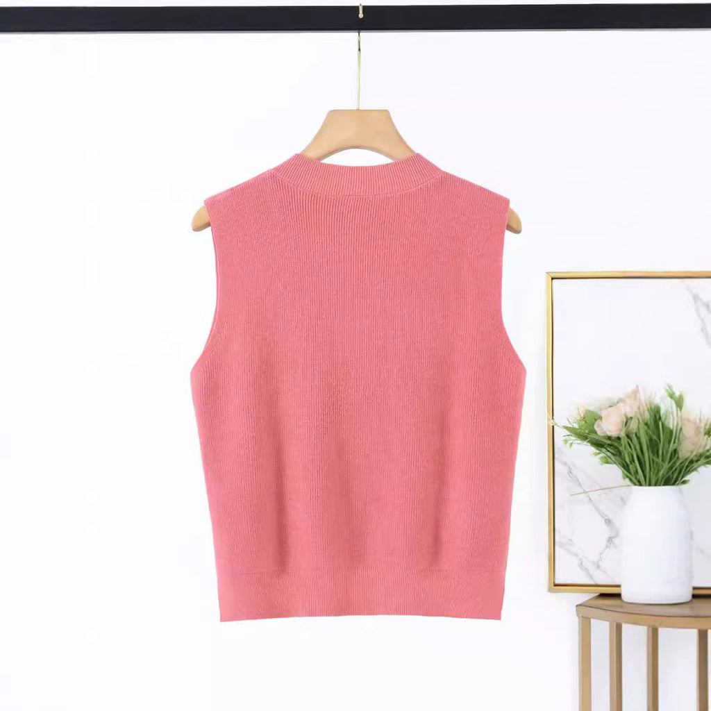 Women's Elegant V-Neck Knit Top