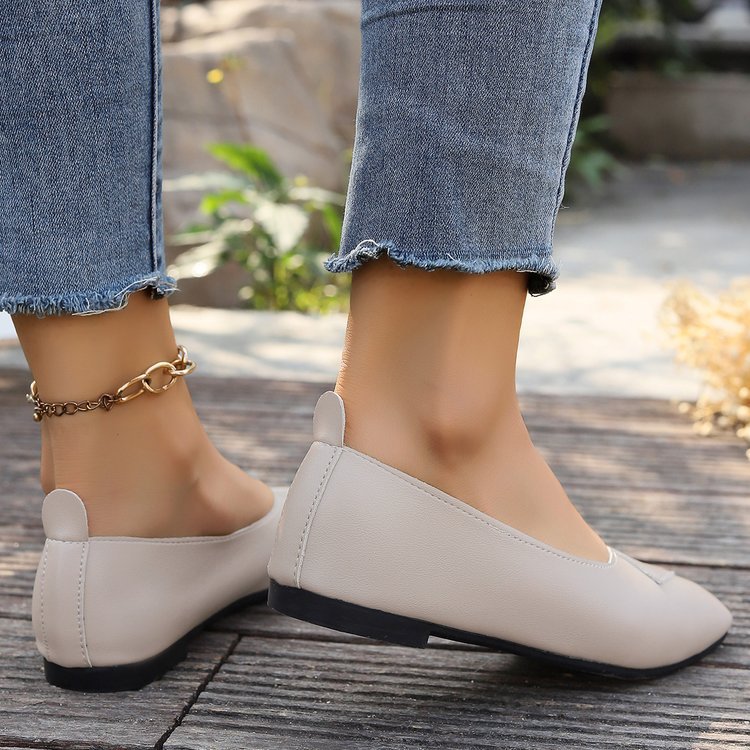 Women's Ballet Flats with Elegant Cross-Design and Comfortable Insole