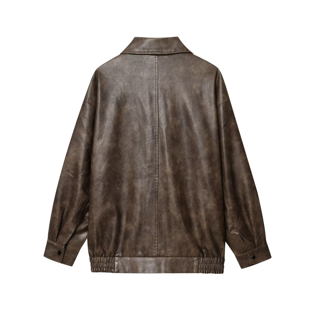 Women's Elegant Faux Leather Jacket