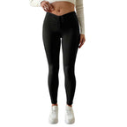 Women's Fleece-Lined Leggings with High Waist and Drawstring