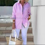 Women's Striped Long-Sleeve Blouse