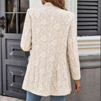 Women's Elegant Blazer with Floral Embroidery