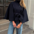 Elegant Wrap Jacket with Waist Belt