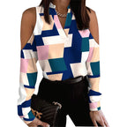 Women's Off-the-Shoulder Blouse with Floral Print