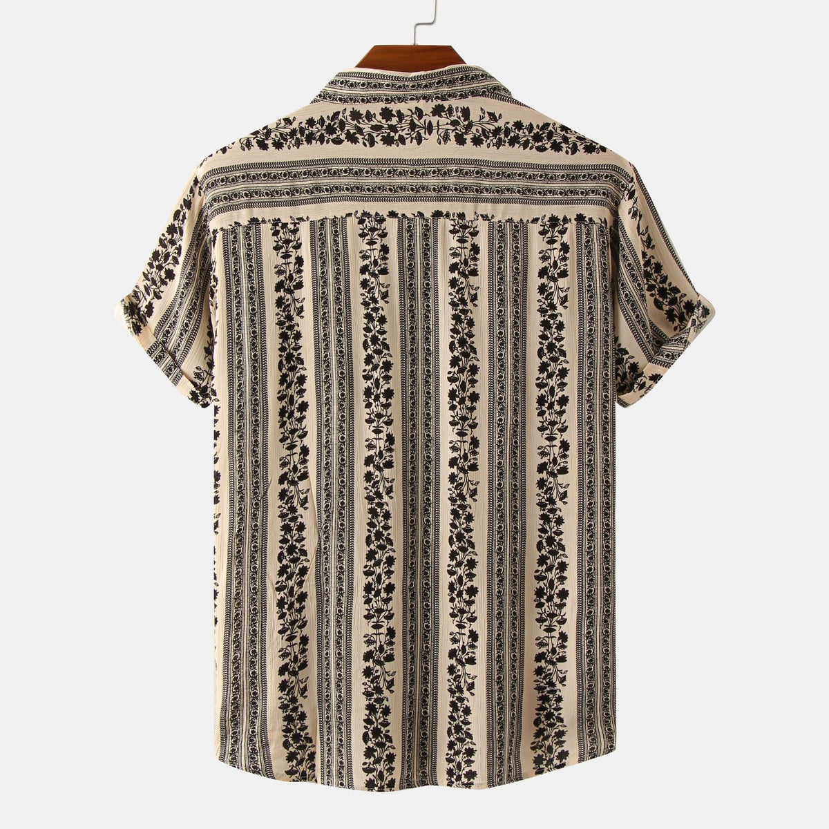Women's Short-Sleeve Shirt with Floral Patterns