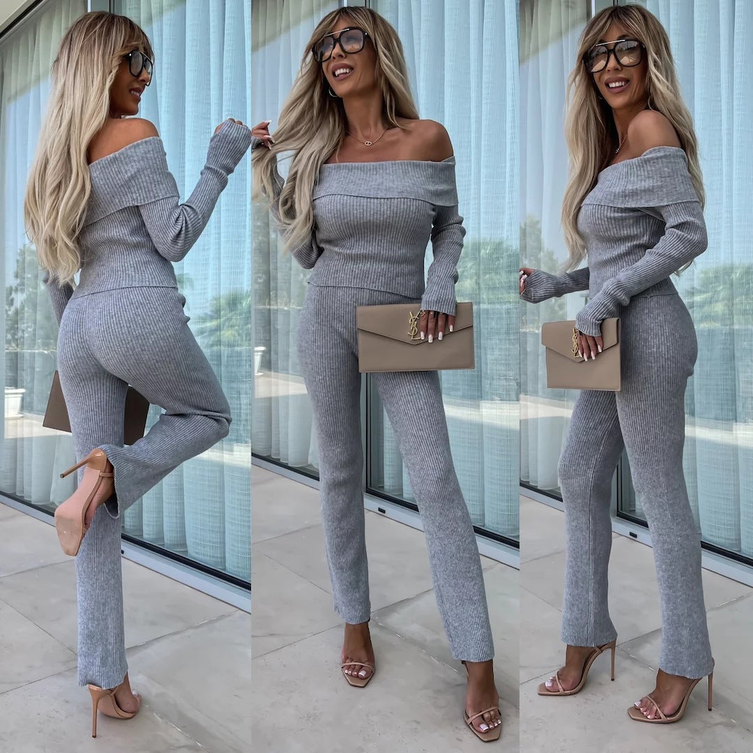 Elegant Off-Shoulder Jumpsuit with Long Leg