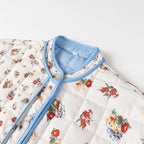 Women's Floral Quilted Jacket with Pockets