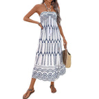 Women's Boho Maxi Dress with Straps