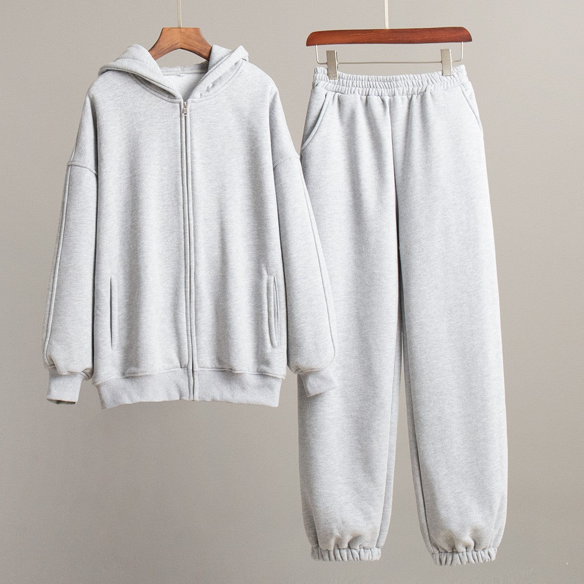 Women's Comfortable Leisure Set with Hood and Elastic Waistband