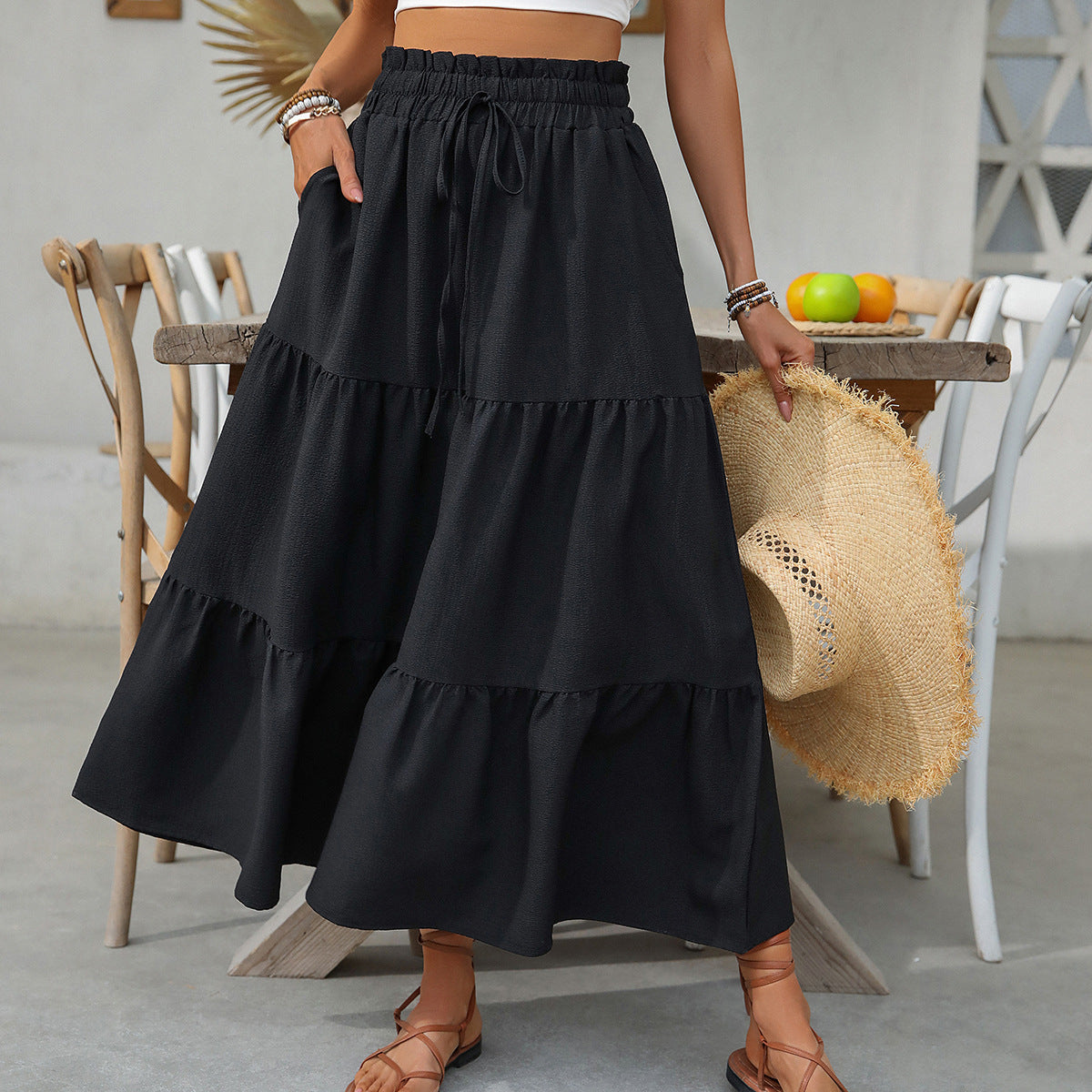 Women's Tiered Maxi Skirt