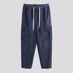 Women's Cargo Pants with Elastic Waistband and Practical Side Pockets