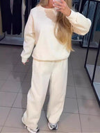 Casual Leisure Suit with Polka Dot Design