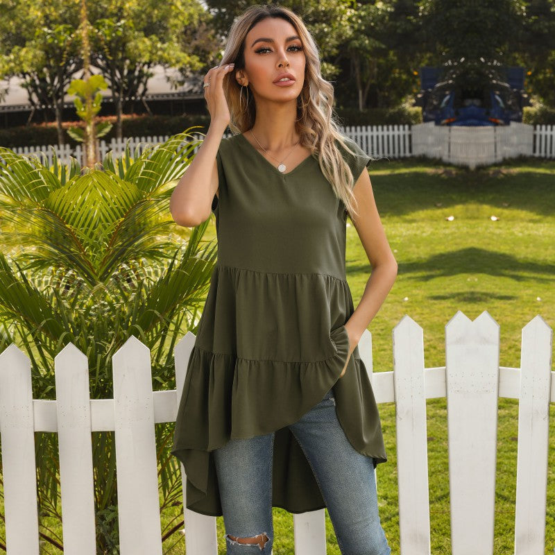 Women's Asymmetrical Voluminous Hem Top