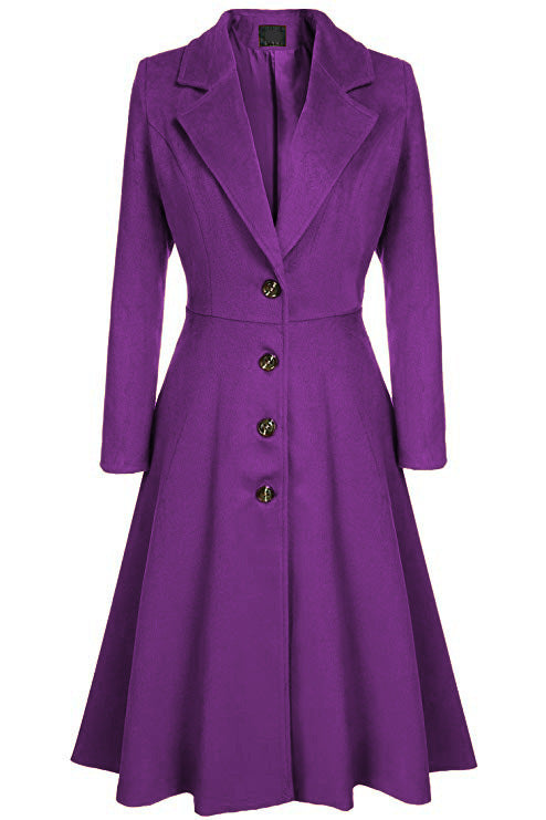 Elegant Tailored Wool-Look Coat
