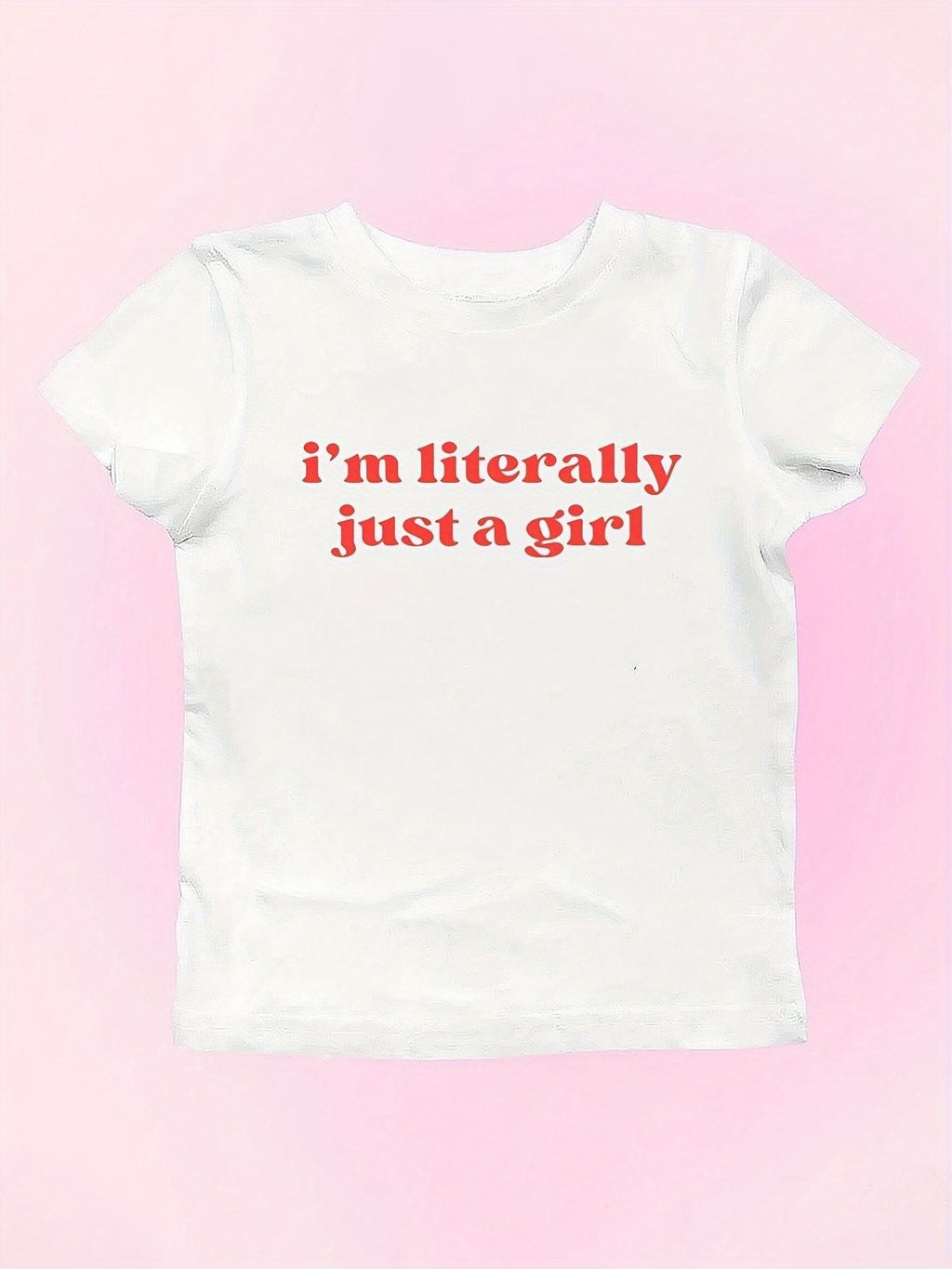 Women's Cropped T-Shirt with Cherry Print