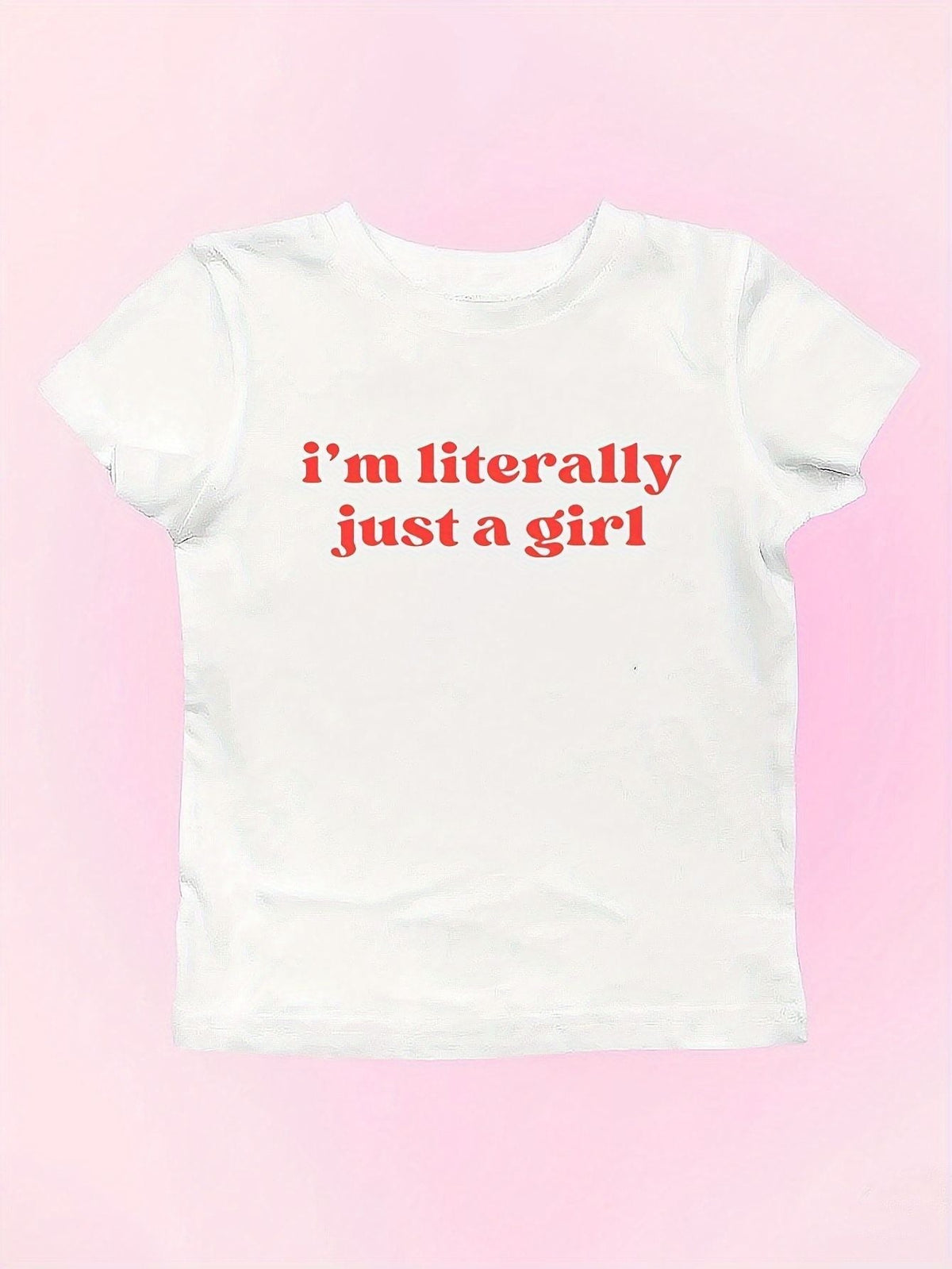 Women's Cropped T-Shirt with Cherry Print
